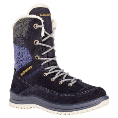 Lowa Winter Boots Bianca High GTX (Suede/Textile, waterproof) 2024 navy blue Girls