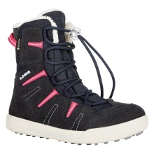 Lowa Winter Boots Lucy GTX (Suede/Textile, Waterproof) Navy Blue/Fuchsia Kids