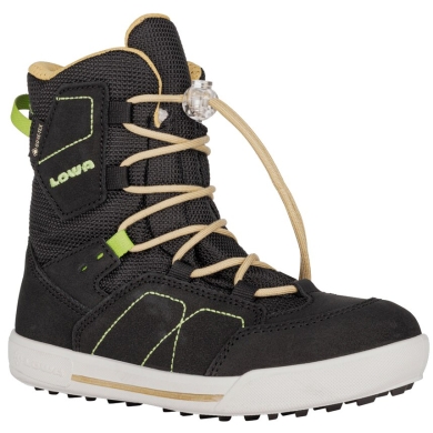 Lowa Winter Boots Raik GTX (Suede/Textile, waterproof) black/yellow Children