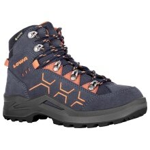 Lowa Hiking Shoes Kody Evo GTX Mid Junior (Suede, Waterproof) Steel Blue/Orange Kids