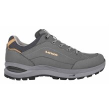 Lowa Hiking Shoes Renegade EVO LL Low (All-Terrain, Nubuck Leather) Graphite Grey/Apricot Ladies