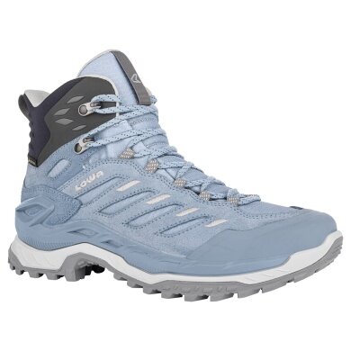 Lowa Hiking Shoes Innovo Mid GTX (All-Terrain, Suede, Waterproof) Ice Blue/Light Blue Ladies