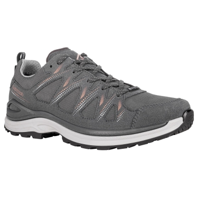 Lowa Hiking Shoes Innox Evo II GTX (All-Terrain, Textile/Microfiber, Waterproof) asphalt grey/salmon ladies