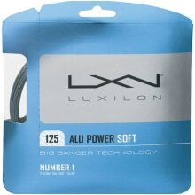 Luxilon Tennis String Alu Power Soft 1.25 (Durability+Control) silver 12m Set