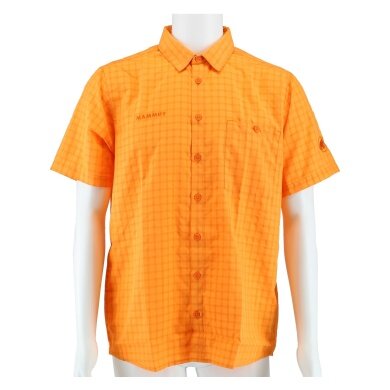 Mammut Hiking Shirt Lenni Outdoor Short Sleeve 2023 (antimicrobial treatment, chest pocket) orange Men