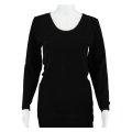 Medima Underwear Long Sleeve Shirt (Angora and Wool) black Women (Size S-L)