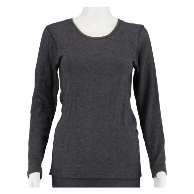 Medima Underwear Long Sleeve Shirt (Cotton/Angora) Asphalt Grey Women (Size S-L)