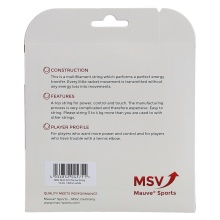 MSV Tennis String Multi Q10 1.30mm (Arm Protection+Touch) white 12m Set