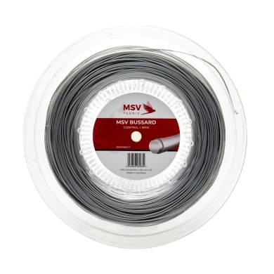 MSV Tennis String Buzzard (Durability+Control+Spin) silver 200m roll