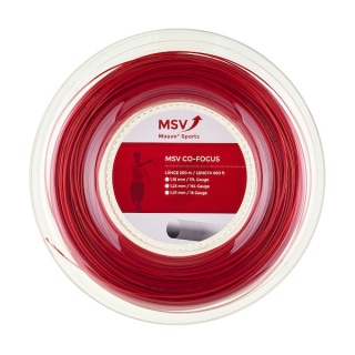 MSV Tennis String Co Focus (Durability+Control) red 200m roll