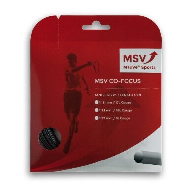 MSV Tennis String Co Focus (Durability+Control) black 12m Set