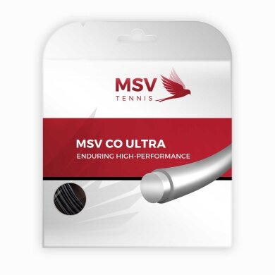 MSV Tennis String Co Ultra (Spin+Tension Stability) black 12m Set