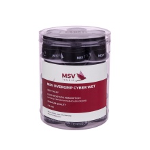 MSV Overgrip Cyber Wet 0.6mm (Sweat absorption/Durability) black 24 pack