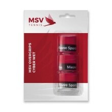 MSV Overgrip Cyber Wet 0.6mm (Sweat absorption/Durability) red 3 pack