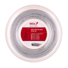 MSV Tennis String Focus Hex Plus 38 (Durability+Spin) white 200m roll