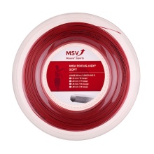 MSV Tennis String Focus Hex Soft 1.25 (Durability+Touch) red 200m roll