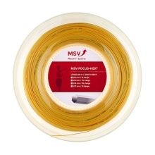 MSV Tennis String Focus Hex (Durability+Spin) yellow 200m roll