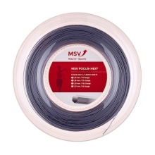 MSV Tennis String Focus Hex (Durability+Spin) silver 200m roll