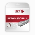 MSV Tennis String Focus Hex Plus 38 (Durability+Spin) white 12m Set