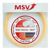 MSV Tennis String Focus Hex (Durability+Spin) natural 12m Set