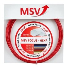 Stringing with tennis string Focus Hex (Durability+Spin) red