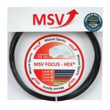 Stringing with tennis string MSV Focus Hex (Durability+Spin) black