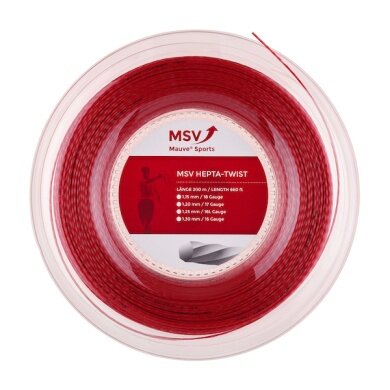 MSV Tennis String Hepta Twist (Durability+Spin) red 200m roll