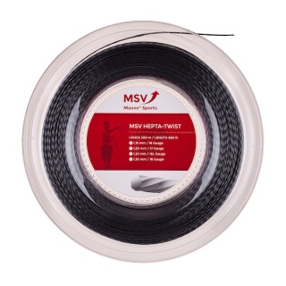 MSV Tennis String Hepta Twist (Durability+Spin) anthracite 200m roll