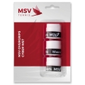 MSV Overgrip Cyber Wet 0.6mm (Sweat absorption/Durability) white 3-pack