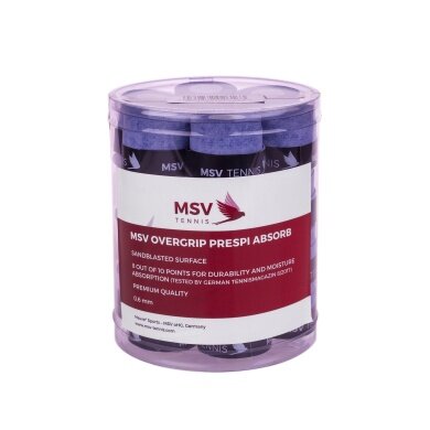 MSV Overgrip Prespi Absorb 0.6mm (Sweat absorption/Comfort) blue 24-pack