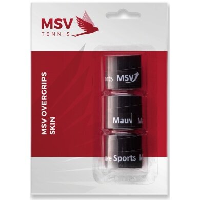 MSV Overgrip Skin perforated 0.5mm (sweat absorption/grip) black 3-pack