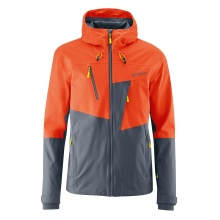 Maier Sports hiking jacket Narvik (breathable, windproof and waterproof) orange/navy blue Men