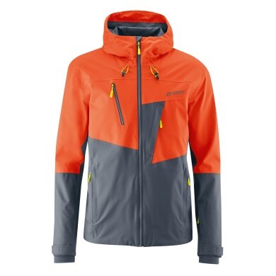 Maier Sports hiking jacket Narvik (breathable, windproof and waterproof) orange/navy blue Men