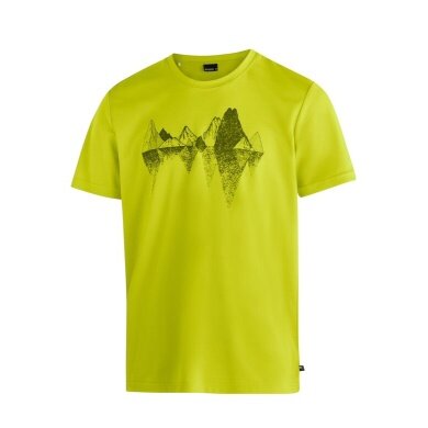 Maier Sports Hiking / Leisure T-shirt Tilia Pique (Polyester, quick-drying) lime yellow Men's