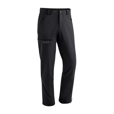 Maier Sports Adakit Softshell Trousers (windproof and water-repellent) long black men's