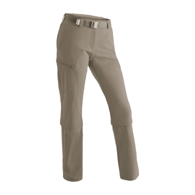 Maier Sports Hiking Trousers Arolla Zipp-Off (4-Way Stretch, Water-Repellent) Long Coriander Brown Ladies