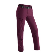 Maier Sports Inara Slim Hiking Trousers (4-Way Stretch Material) Long Burgundy Ladies