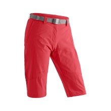 Maier Sports Hiking Trousers Kluane (4-Way Stretch, Water-Repellent) Short Red Ladies