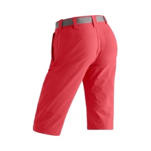 Maier Sports Hiking Trousers Kluane (4-Way Stretch, Water-Repellent) Short Red Ladies