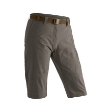 Maier Sports Hiking Trousers Kluane (4-Way Stretch, Water-Repellent) Short Brown Ladies