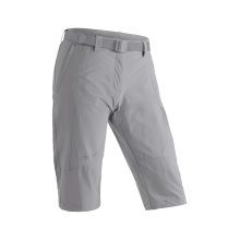 Maier Sports Hiking Trousers Kluane (4-Way Stretch, Water-Repellent) Short Light Grey Ladies