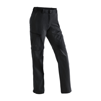 Maier Sports Hiking Trousers Nata T-Zip-Off (long trousers and Bermuda shorts in one) long black ladies