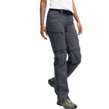 Maier Sports Hiking Trousers Nata T-Zip-Off (long trousers and Bermuda shorts in one) long graphite grey ladies