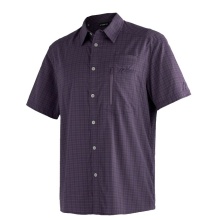 Maier Sports Travel/Hiking Shirt Mats (optimal freedom of movement, chest pocket) purple men's