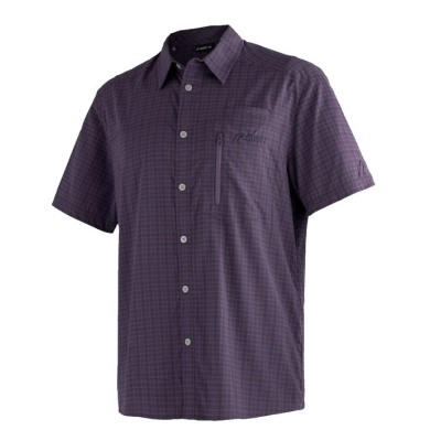 Maier Sports Travel/Hiking Shirt Mats (optimal freedom of movement, chest pocket) purple men's