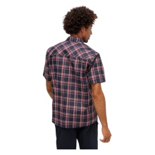 Maier Sports Travel/Hiking Shirt Mauro (Chest Pocket, Quick-Drying) Navy Blue/Chilli Red Men's