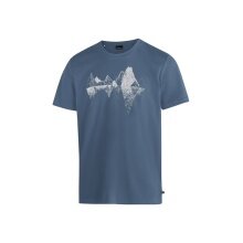 Maier Sports Hiking / Leisure T-shirt Tilia Pique (Polyester, quick-drying) blue / grey men's