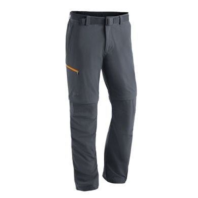 Maier Sports Hiking Pants Tajo 2 Zipp-Off (long pants and Bermudas in one) long graphite grey/orange Men