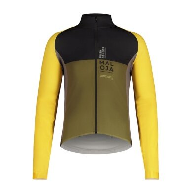 Maloja Cycling Jacket CagnoM Cycle Jacket (quick-drying, elastic Thermopile material) yellow/green Men