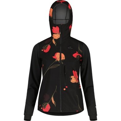 Maloja Hybrid Jacket SennesM. Printed (high breathability, 3-layer softshell) black/multicoloured Women